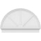 Ekena Millwork Half Round 3 Spoke Architectural Grade PVC Combination Pediment, 46"W x 29-3/4"H x 2-3/4"P PEDPC046X300HRO03 - alternate 6